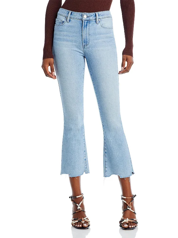 Colette Womens Denim Crop Flare Jeans