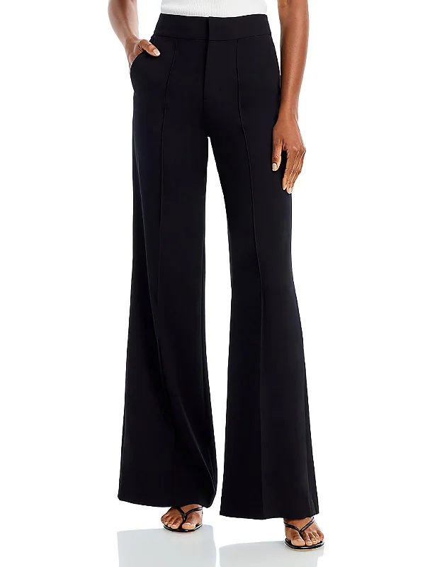 Dylan Womens Pintuck High Rise Wide Leg Pants