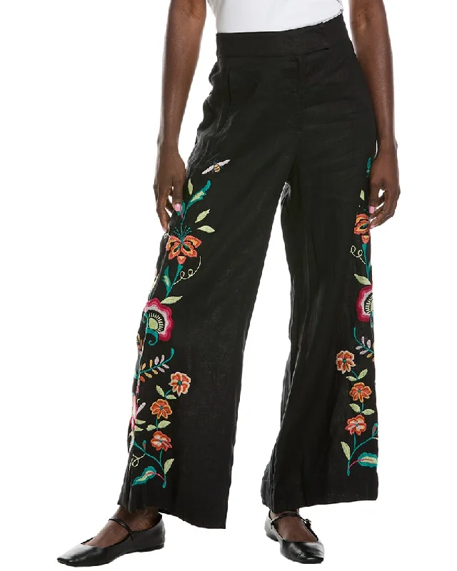 Johnny Was Averi Wide Leg Linen Pant