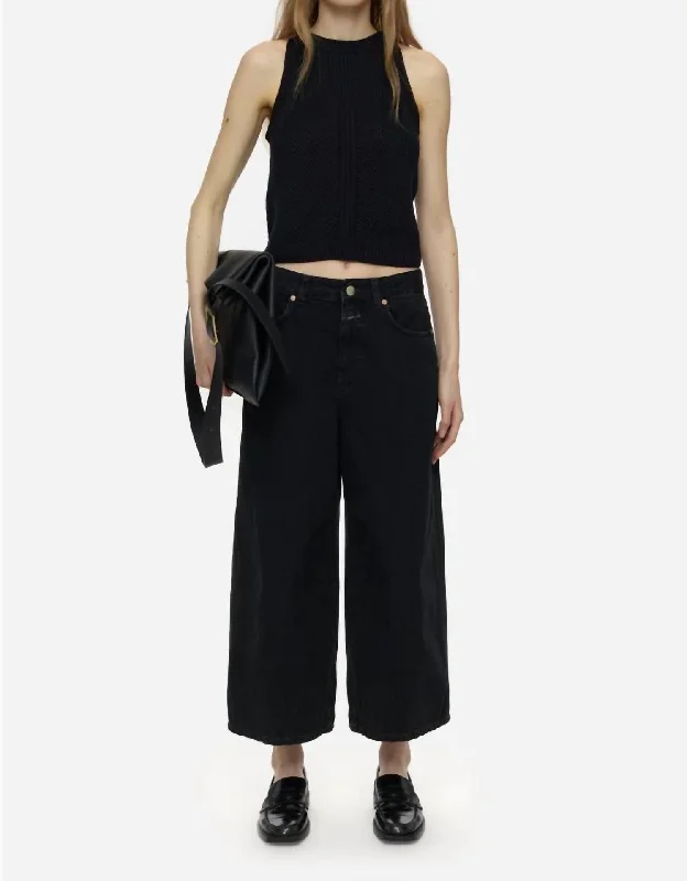 Lyna Wide Leg Jean In Black