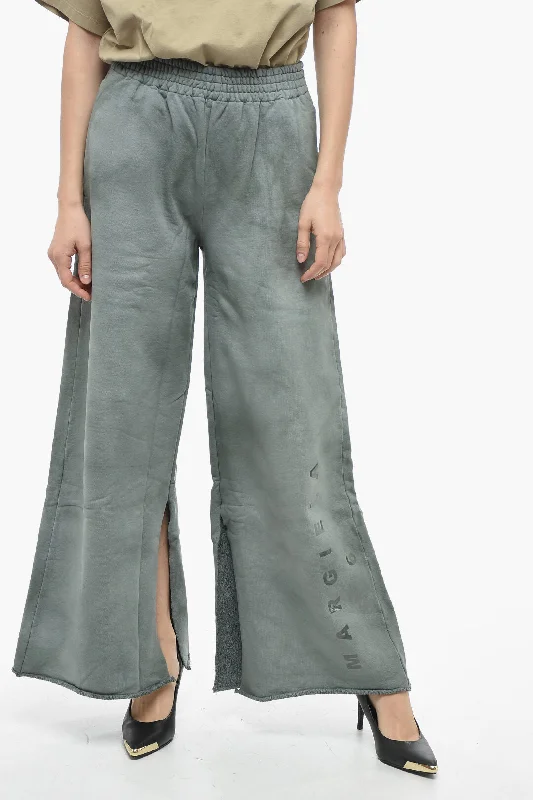 Maison Margiela MM6 Brushed Cotton Palazzo Pants with Opened Bottom