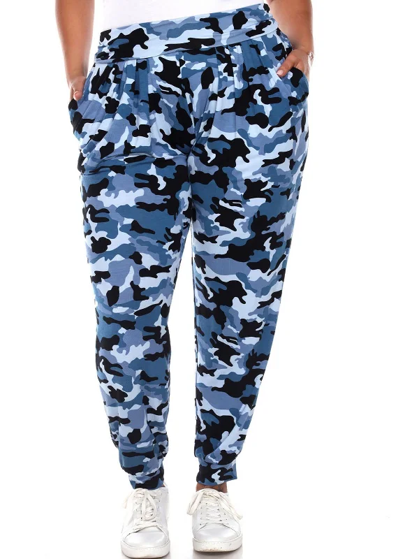 Plus Womens High Rise Stretch Jogger Pants