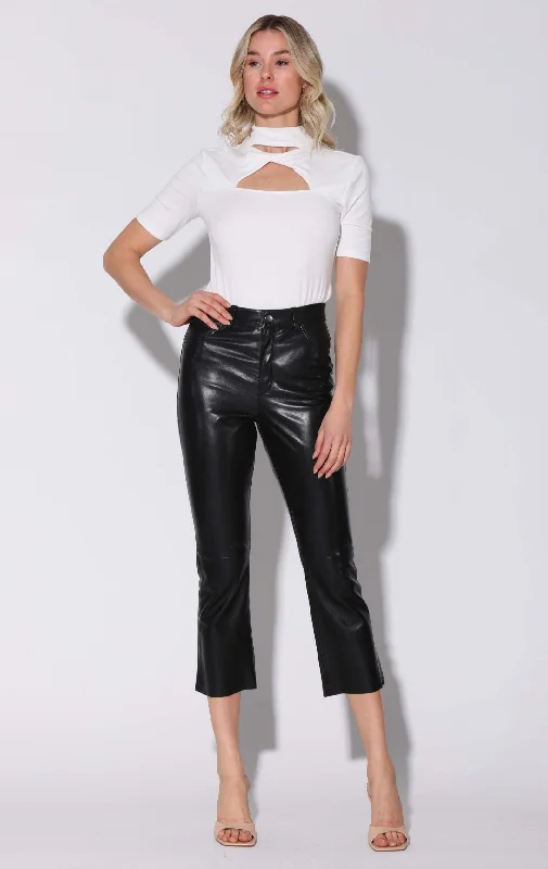 Selma Pant, Black - Leather