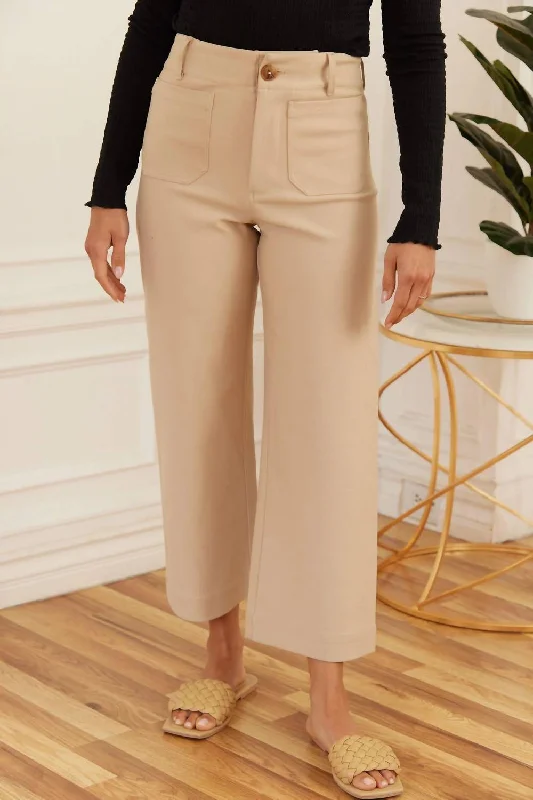 Super Stretch Knit Pant In Taupe