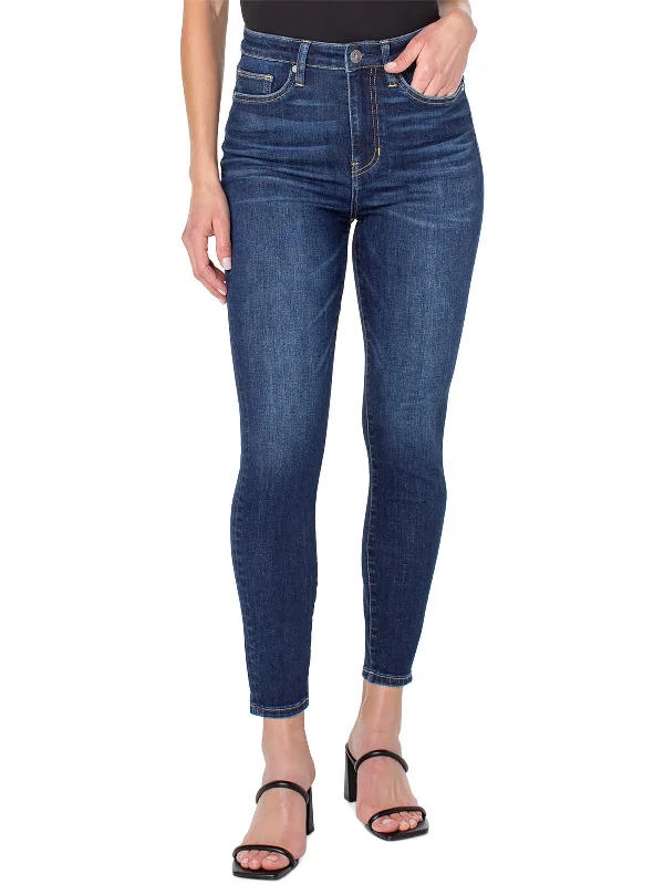 Womens Denim Medium Wash Skinny Jeans