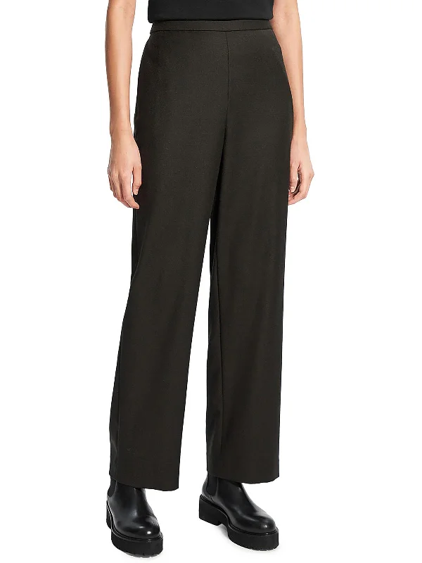 Womens High Rise Sretch Wide Leg Pants