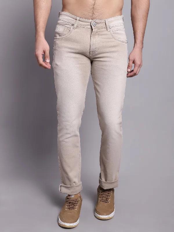 Men's Ultra Narrow fit Heavy Fade Beige  Jeans