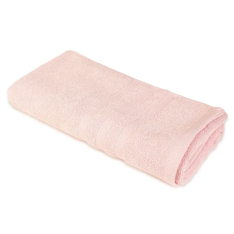 Unisex Pink Basic Terry Bath Towel