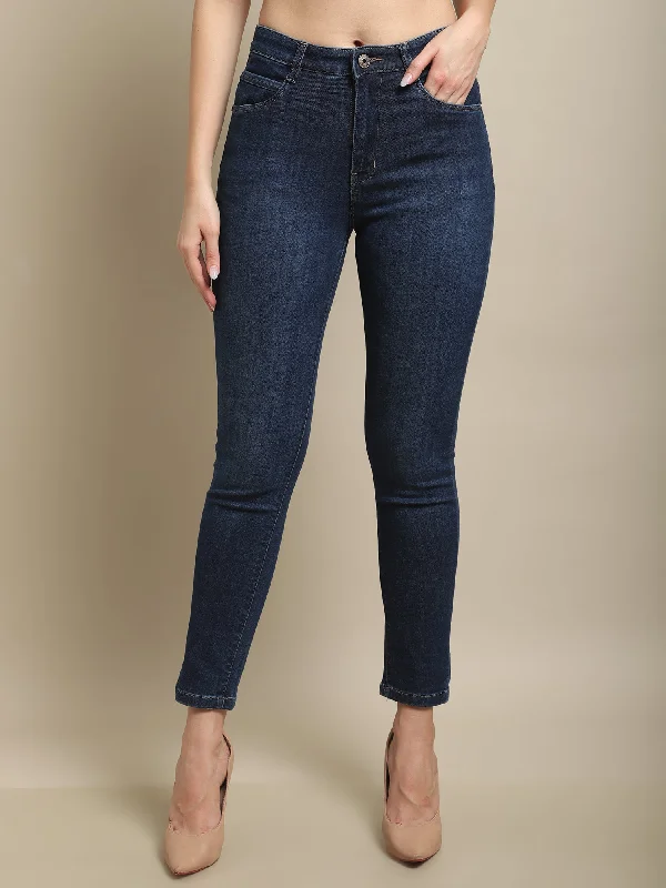 Women Dark Blue Jeans